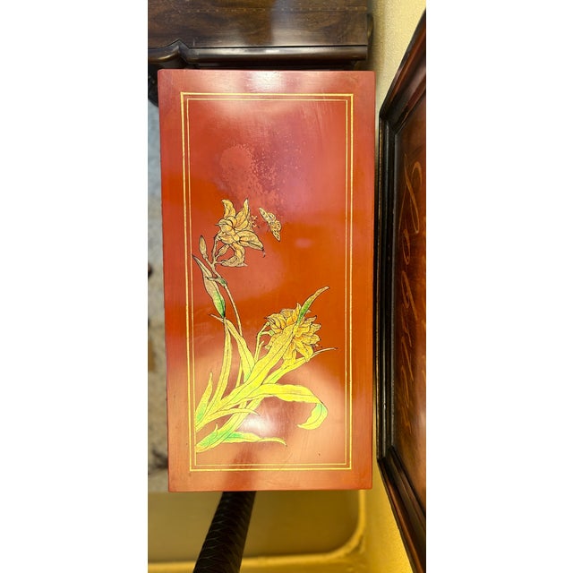 Antique Red Asian Cabinet For Sale - Image 10 of 10
