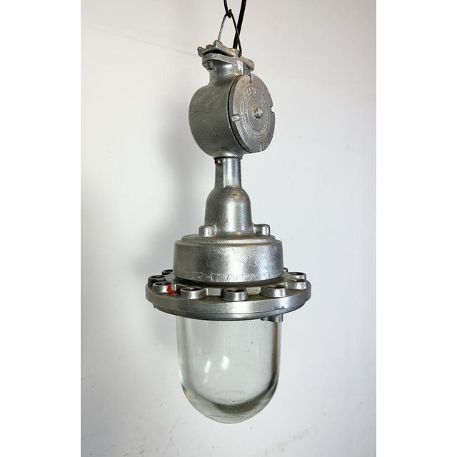 Metal Soviet Industrial Aluminium Factory Pendant Lamp, 1960s For Sale - Image 7 of 18