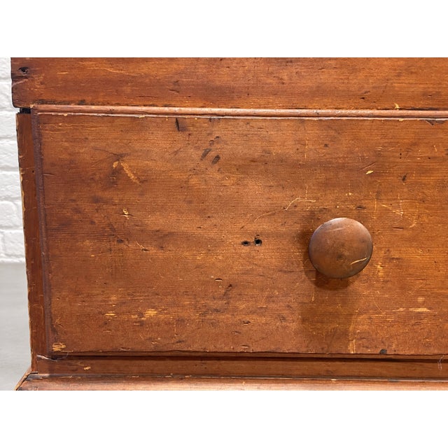 Brown Shaker Style Antique Wooden Pine Blanket Chest, C. 1800's For Sale - Image 8 of 15