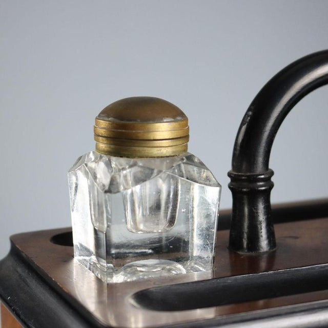 Wooden Inkwell with Drawer For Sale - Image 3 of 9