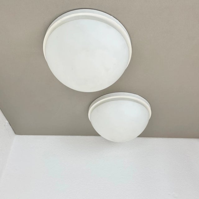 1980s Metal and Glass Wall or Ceiling Lights from Glashütte Limburg, Germany, 1980, Set of 2 For Sale - Image 5 of 17