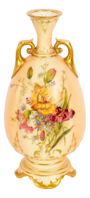 Antique 20th Century Ovoid Porcelain Vase from Royal Worcester, 1909