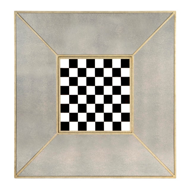 Celeste Mirrored Game Table, Silver For Sale In Chicago - Image 6 of 10