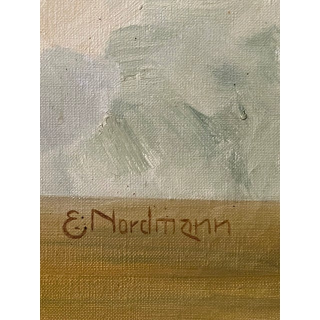 Original E. Nordmann French Framed Still-Life Oil Painting Cut Flower Spring Bouquet For Sale - Image 4 of 12