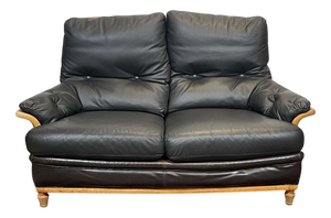 Leather and Beech Sofa, 1970s