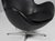 Fritz Hansen Egg Chair in Black Leather by Arne Jacobsen for Fritz Hansen, 2024 For Sale - Image 4 of 9