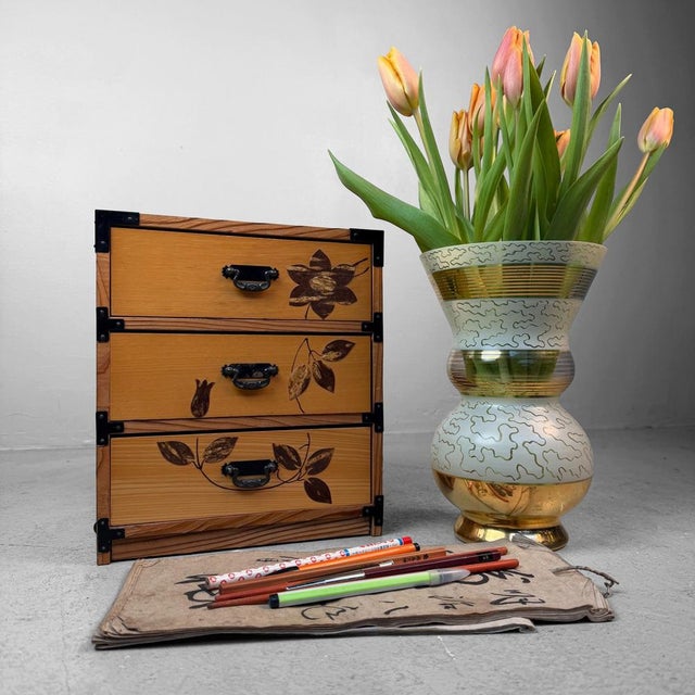 Contemporary Vintage Japanese Jewelry Chest, 1980s For Sale - Image 3 of 11