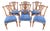 1930's Saginaw Furniture Louis XVI Walnut Dining Chairs- Set of 6 Newly Reupholstered For Sale