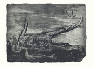1968 "Moby Dick" Lithograph by Benton Spruance "The Rachael" (Ship)