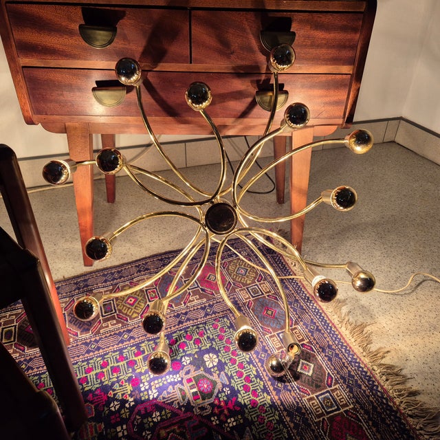 Mid-Century 16-Arm Wall or Ceiling Light from TZ Schmitz, Germany, 1970s For Sale - Image 12 of 13