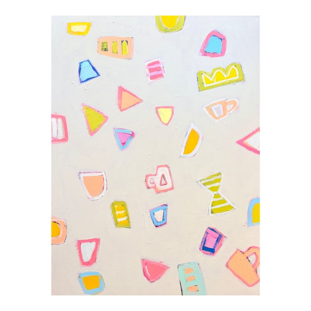 Sarah Trundle, Contemporary Abstract Painting, "Just My Cup of Tea" For Sale