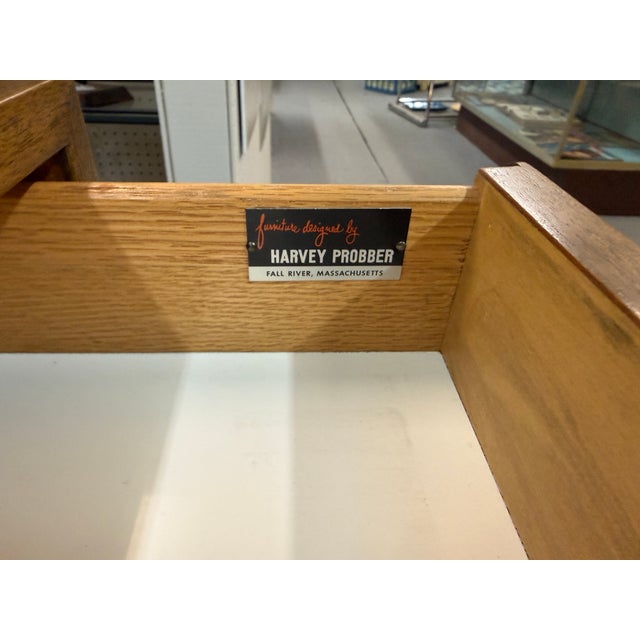 Harvey Probber Mahogany + Caned Door Credenza C1950s For Sale - Image 12 of 17