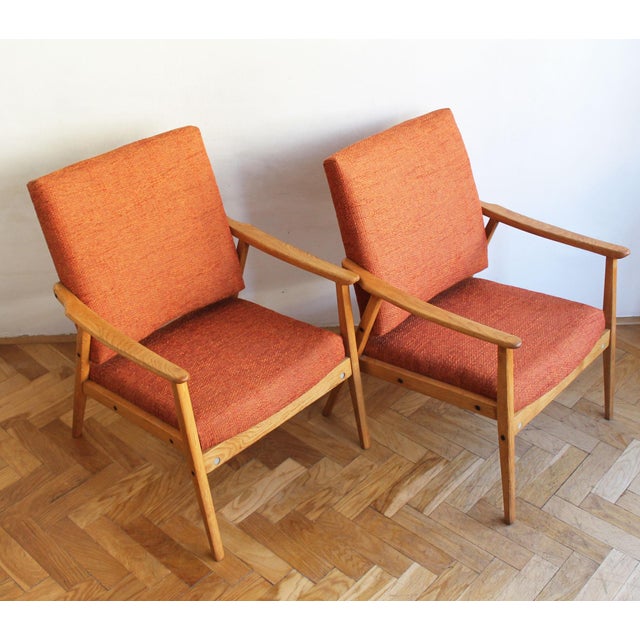 Mid-Century Modern Mid-Century Armchairs, Former Czechoslovakia, 1960s, Set of 2 For Sale - Image 3 of 18
