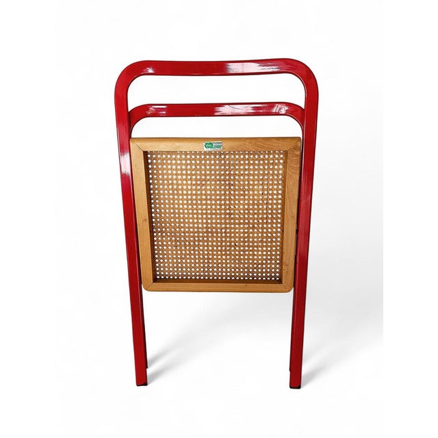 Folding Chair with Viennese Straw by Cattelan for Cidue For Sale - Image 6 of 7