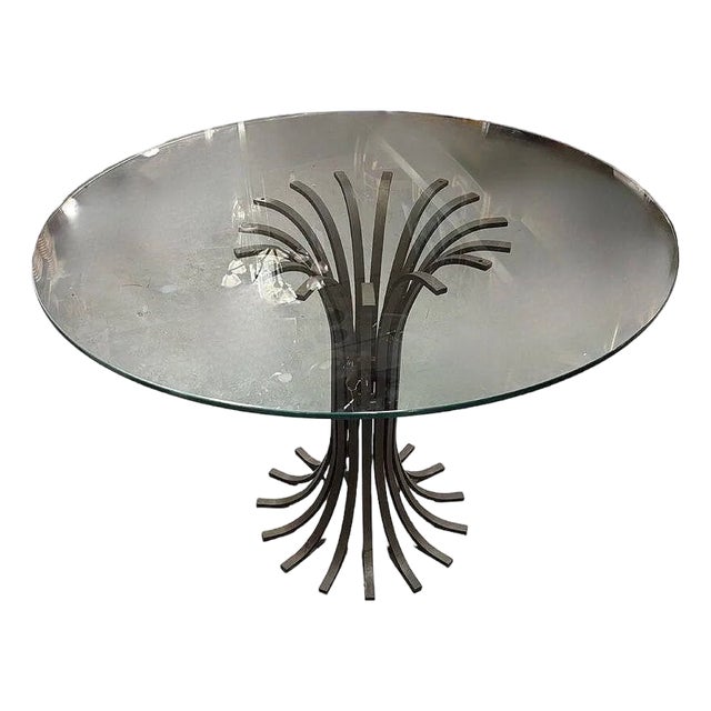 43" Round Extruded Iron Outdoor/Patio Dining Table Coated, 3 Available For Sale