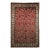 Vintage Persian Qum Area Rug, Hand-Knotted Wool, Allover Paisley & Vine Pattern, 5x7, Red & Ivory For Sale
