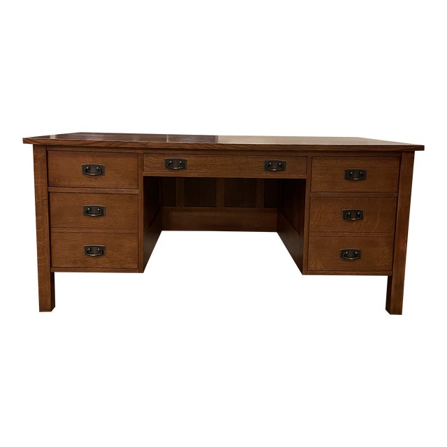 Stickley Mission Executive Desk in Oak Chairish