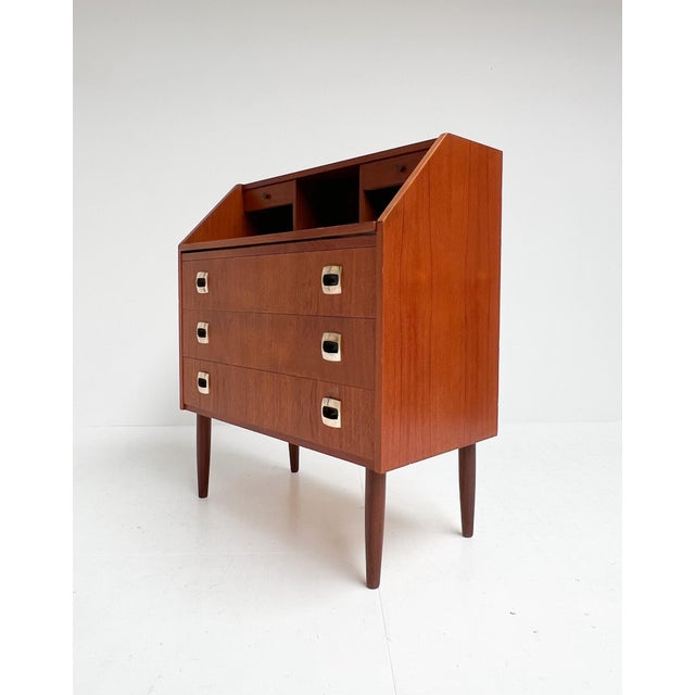 Danish Brown Secretary, 1960s For Sale - Image 5 of 15