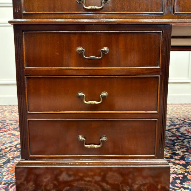Large English Classic Partner Desk For Sale - Image 13 of 18