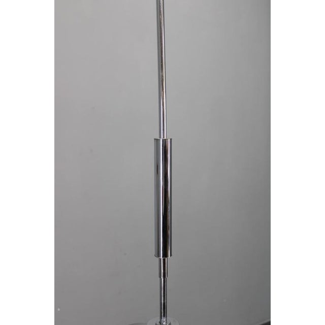 Cream Vintage Art Deco Chrome Pendant Light with Champagne Opaline Glass Shades, 1930s For Sale - Image 8 of 16