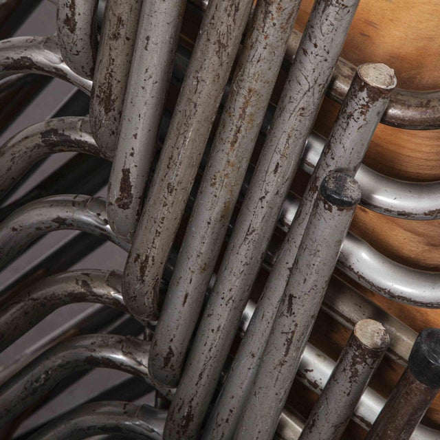 French Silver Stacking Dining Chair from Mullca, 1950s For Sale - Image 12 of 13