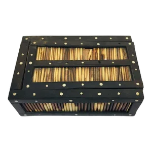 Antique Anglo Indian Box Handcrafted with Porcupine Quills