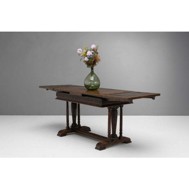 Draw Leaf Table, 1890s For Sale - Image 6 of 11
