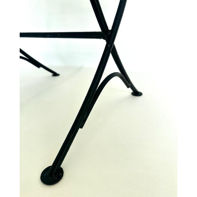 1950s Mid Century Modern Clamshell Concave Wire Stools For Sale - Image 10 of 17