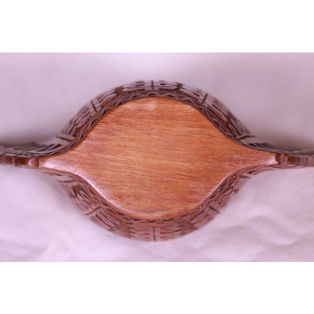 Wood Antique 1900s Hand-Carved Wooden Wedding Cup From Former Yugoslavia/European Balkan For Sale - Image 7 of 10