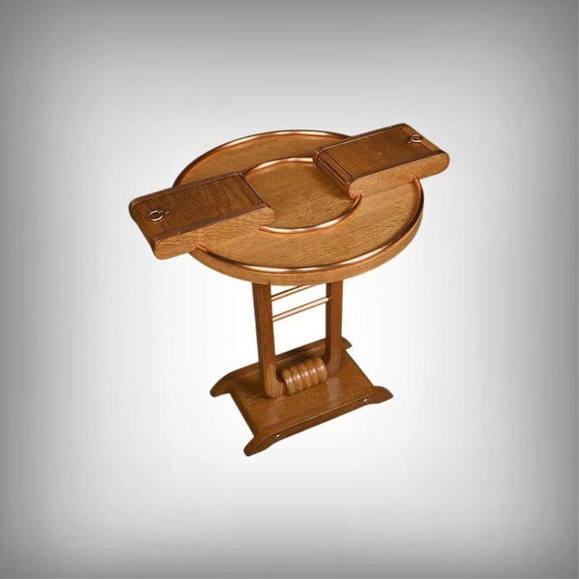 Small Art Deco Oak Smoking Table, 1930s For Sale - Image 12 of 12