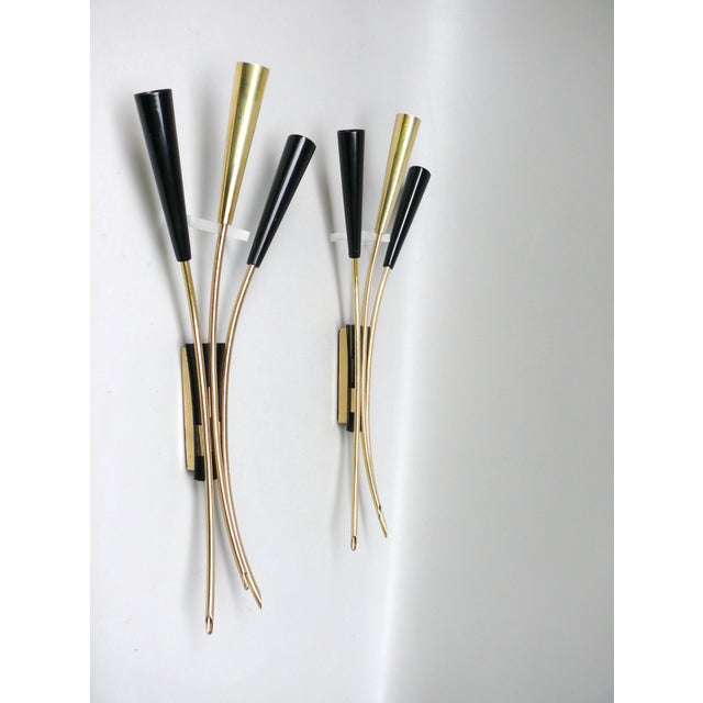 Wall Lights in the style of Stilnovo, 1950s, Set of 3 For Sale - Image 9 of 18