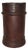 Art Deco Wastepaper Basket in Brown Cowhide Leather, 1930s For Sale