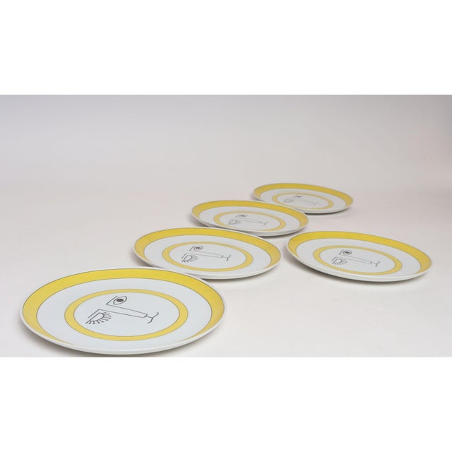 Taste Setter by Sigma Set of Five Vintage Taste Setter Collection Winking Lion Plates by Sigma Italy For Sale - Image 4 of 13
