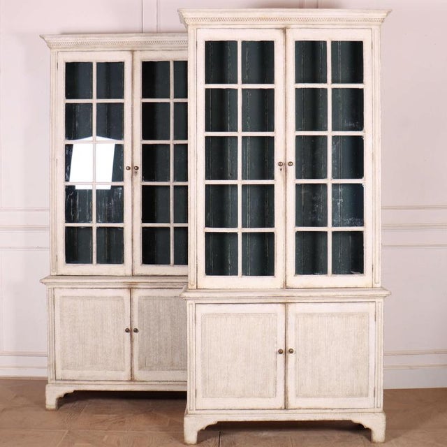 Swedish Painted Bookcases, Set of 2 For Sale - Image 14 of 14