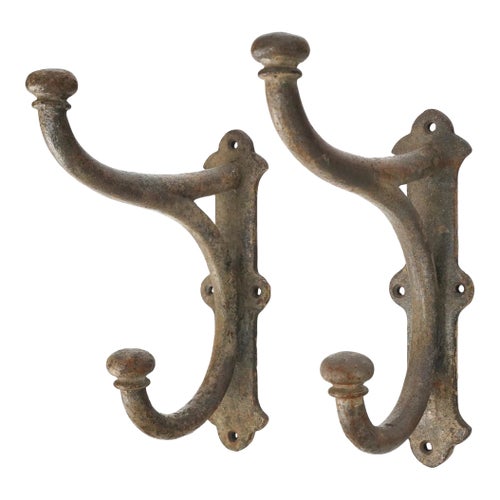 Pair of Mid 20th Century Reclaimed Cast Iron Horse Harness Wall