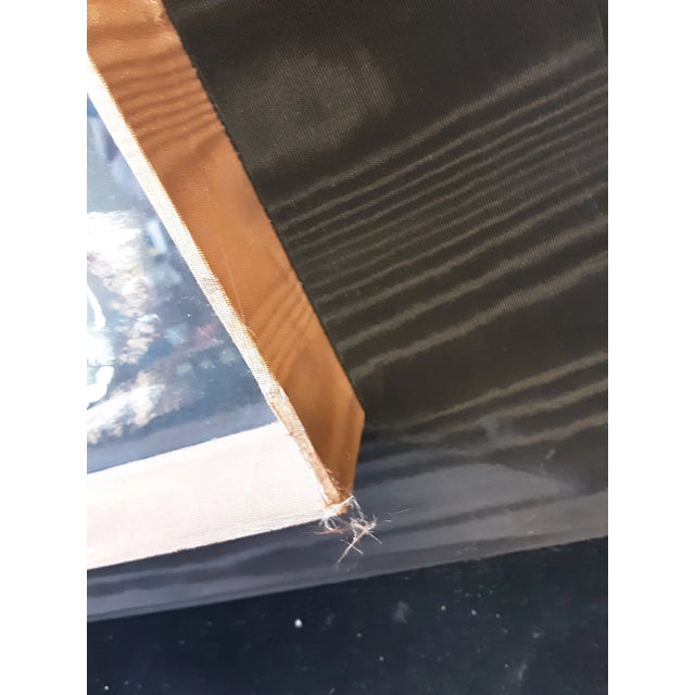 Textile Vintage Framed Thai Silk Painting For Sale - Image 7 of 10