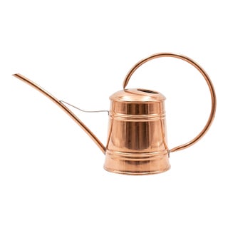 Vintage Polished Copper Long-Spout Watering Can For Sale
