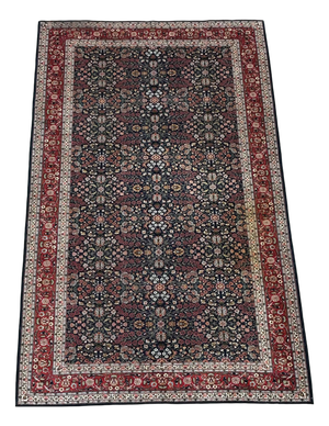 Turkish Hereke Wool Rug with 1000 Flowers Design, 1950s