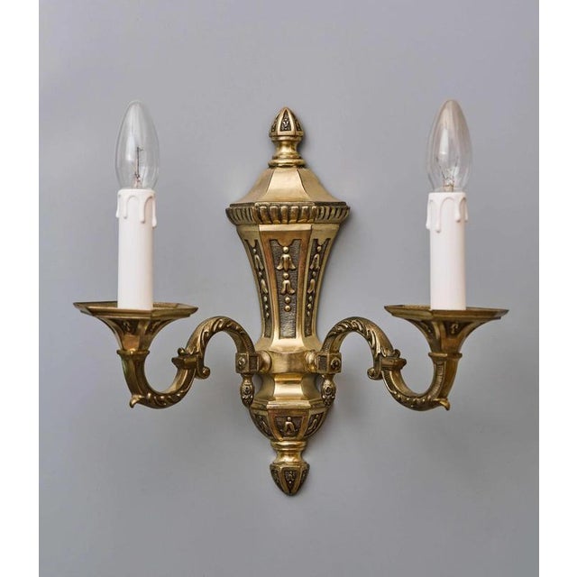 Neo-Renaissance Brass Wall Sconces, Set of 2 For Sale - Image 4 of 10