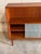 Wood Vintage Danish Modern Teak Cabinet Glass Door Bookcase Media Console For Sale - Image 7 of 9