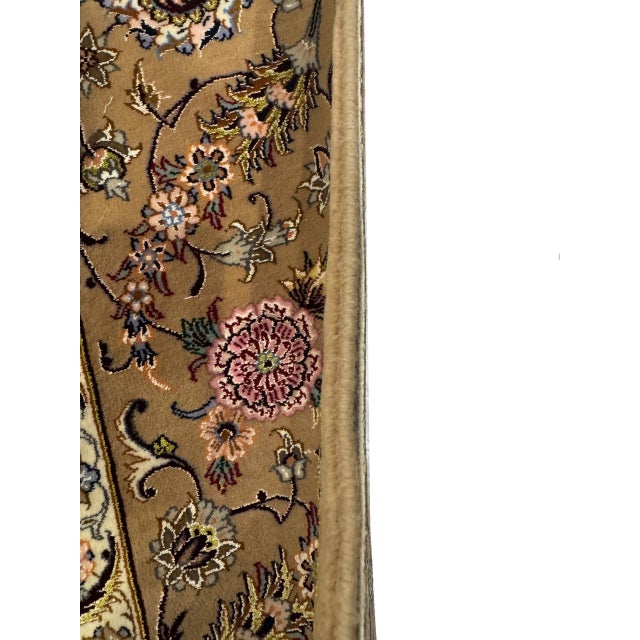 Super Fine Hand Knotted Persian Silk & Wool Isfahan Rug 8'3"x 11'9" For Sale In Washington DC - Image 6 of 16