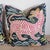 Clarence House Tibet Tiger 22" Pillows in Navy With Pink Micro Cord For Sale - Image 10 of 11