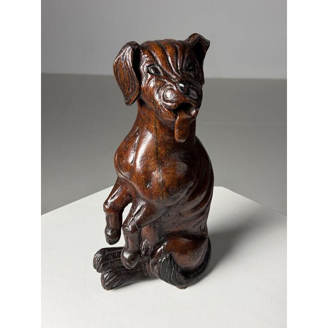 Hand-Carved Statue of Dog Saint Rocco, 18th Century For Sale - Image 4 of 18