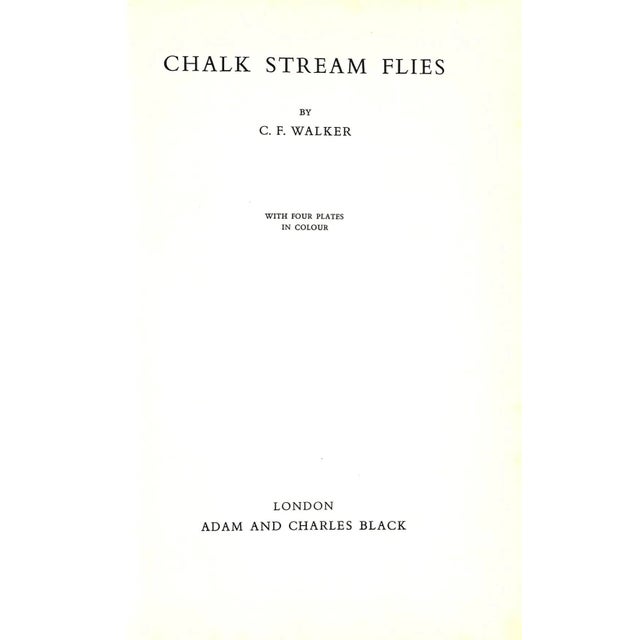 "Chalk Stream Flies" Book 1953 Walker, c.f. For Sale - Image 4 of 7