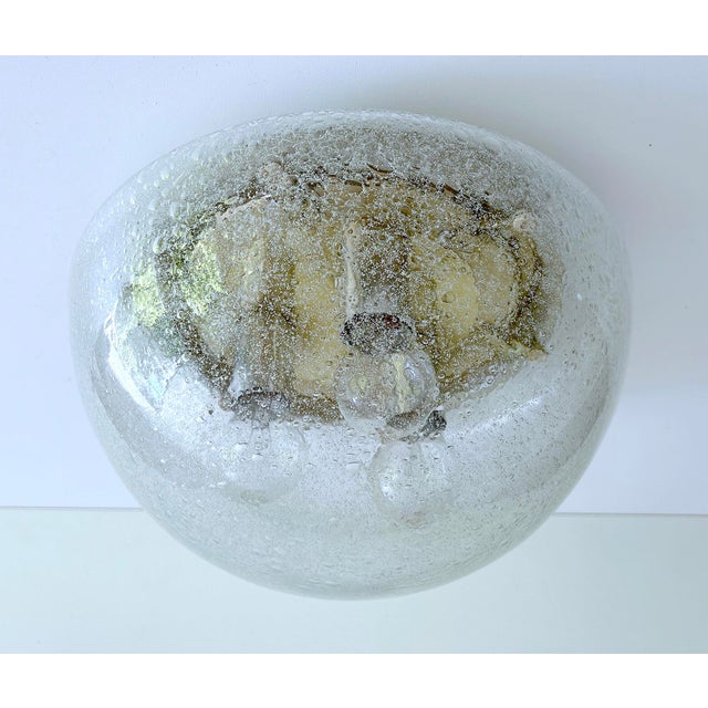 Large Glass and Brass Ceiling Light from Limburg For Sale - Image 18 of 18