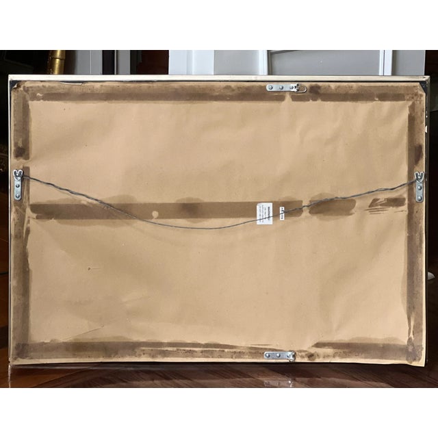 Wood 20th Century Rectangular Beveled Gilt Wood Frame Mirror For Sale - Image 7 of 7