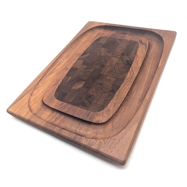 1960s 1960s Kalmar Danish Teak Charcuterie Board For Sale - Image 5 of 11