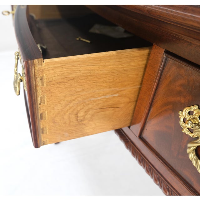 Council Flame Mahogany Two Drawers Console Table Server MINT For Sale - Image 13 of 17