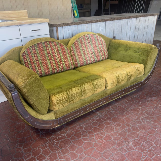 Mid-Century Modern Authentic Mid-Century Spanish Revival Loveseat For Sale - Image 3 of 12