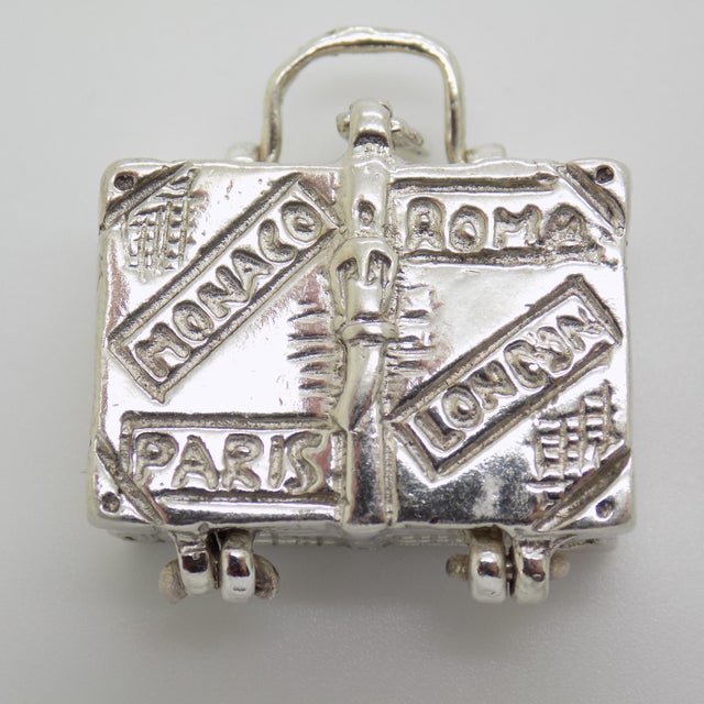 Vintage Italian Handmade Silver Luggage Box, Italy, 1970s For Sale - Image 3 of 14